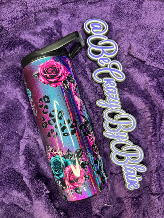 10.  Pink and. Teal Leopard