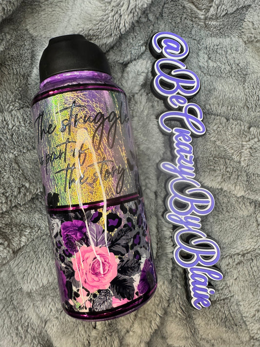 43 32oz Hydrosport Purple and Leopard prin