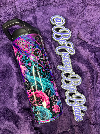 10.  Pink and. Teal Leopard