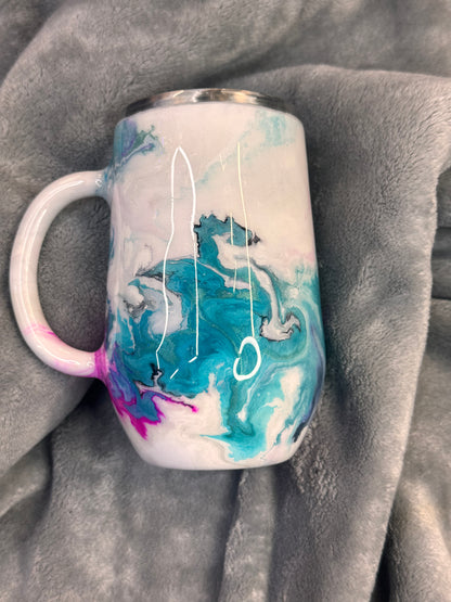 Marble Pink and Teal