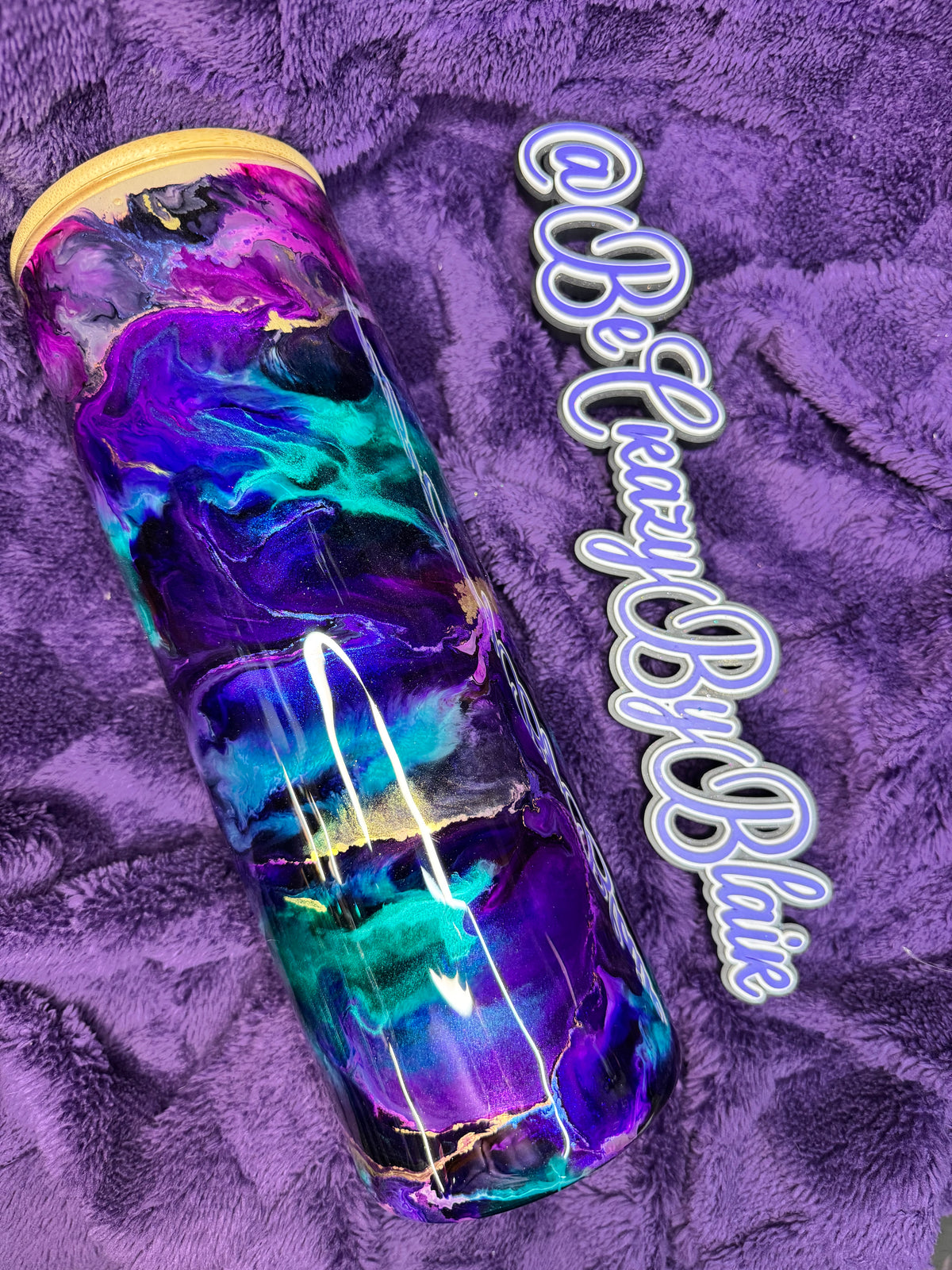 49.   Large Purple and teal food container