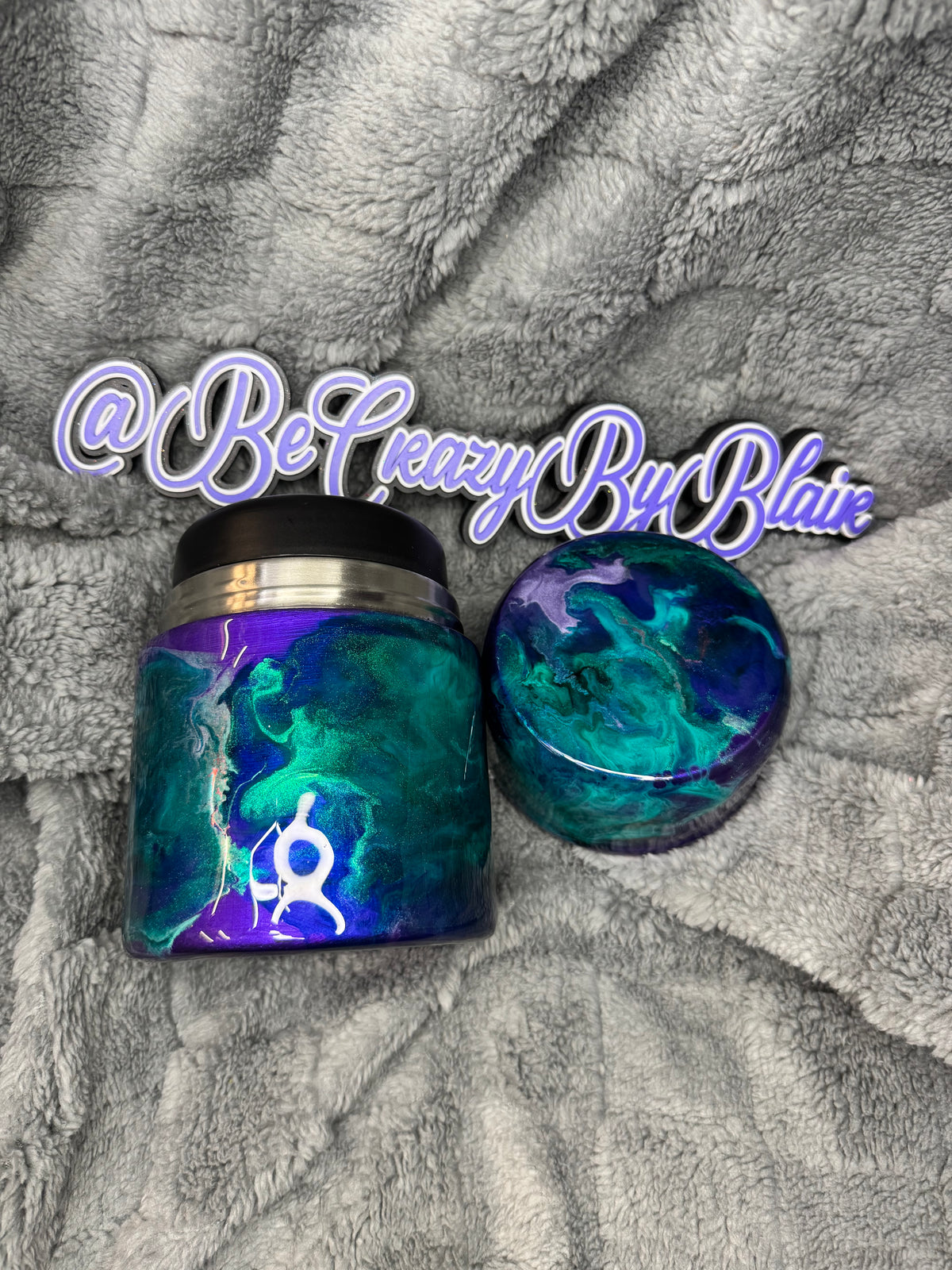 39.   Purple and Teal Food container